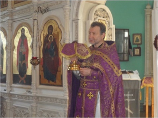 Богослужение в храме ст. Клетской. Неделя 2-я Великого поста. Свт. Григория Паламы, архиеп. Фессалонитского. Литургия свт. Василия Великого.