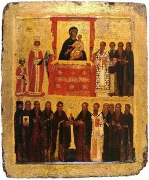 Неделя 1-я Великого поста. Торжество Православия. Божественная Литургия в храме Живоначальной Троицы станицы Клетской.