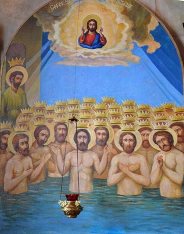 В день памяти святых сорокомучеников благочинный протоиерей Михаил Пономарев совершил Богослужение